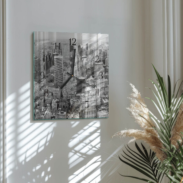 Wanduhr aus glas Horizont