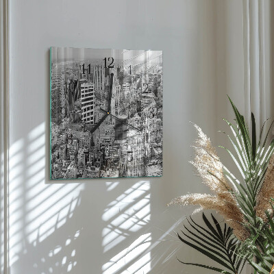 Wanduhr aus glas Horizont