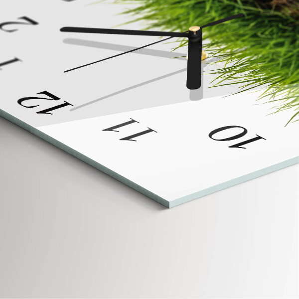 Wanduhr aus glas Gras