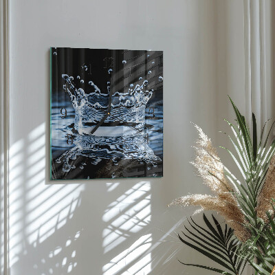 Wanduhr aus glas Wasser