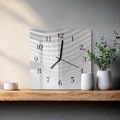 Wanduhr aus glas Abstrakte Linien