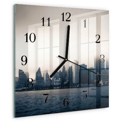 Wanduhr aus glas Horizont