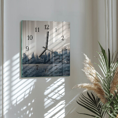 Wanduhr aus glas Horizont