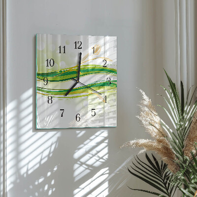 Wanduhr aus glas Abstrakte Linien