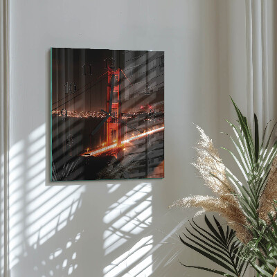 Wanduhr aus glas Brücke