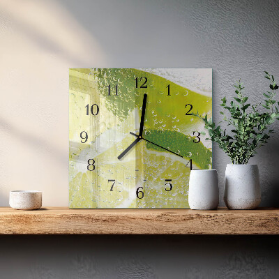 Wanduhr aus glas Kalkwasser
