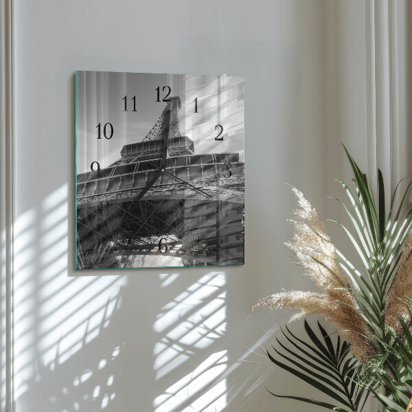 Wanduhr aus glas Eiffelturm Paris