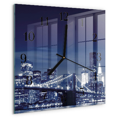 Wanduhr aus glas Horizont