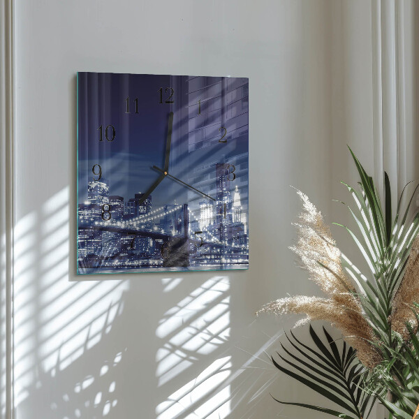 Wanduhr aus glas Horizont
