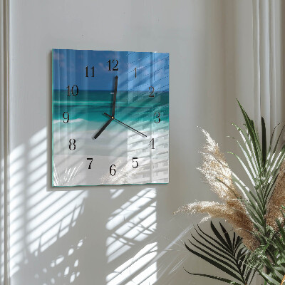Wanduhr aus glas Strand Meer