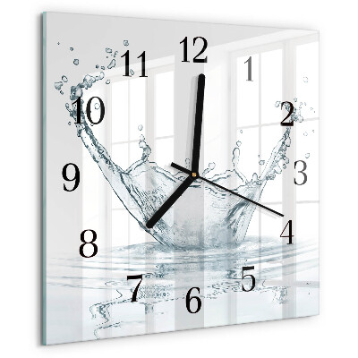 Wanduhr aus glas Wasser