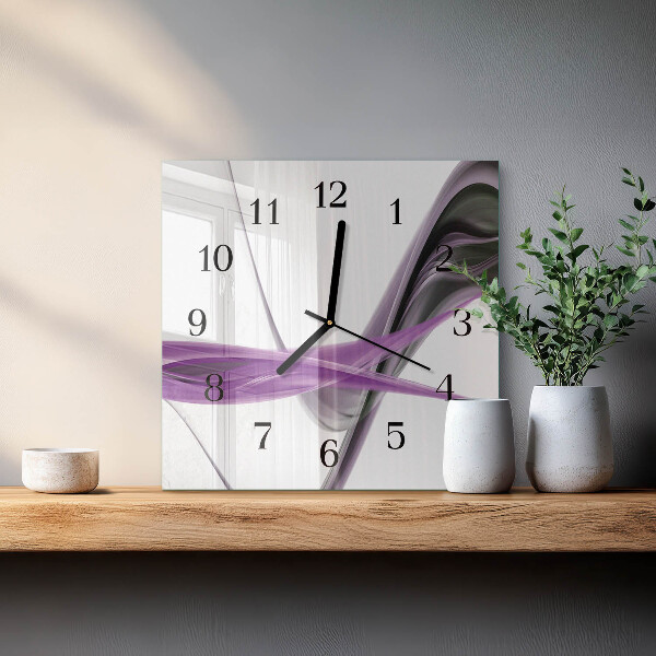 Wanduhr aus glas Abstrakter Rauch