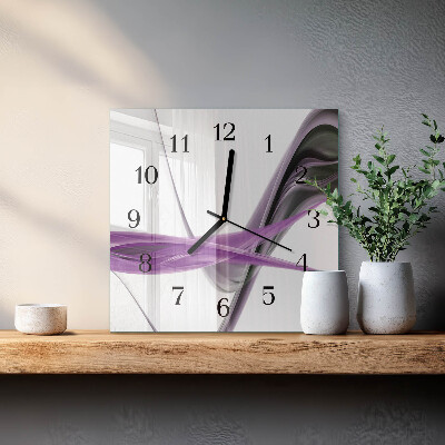 Wanduhr aus glas Abstrakter Rauch