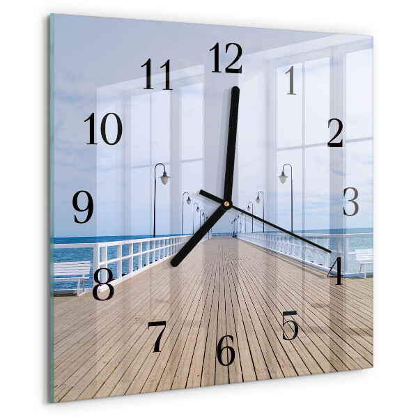 Wanduhr aus glas Pier
