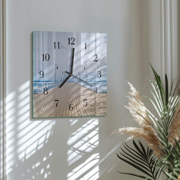 Wanduhr aus glas Pier