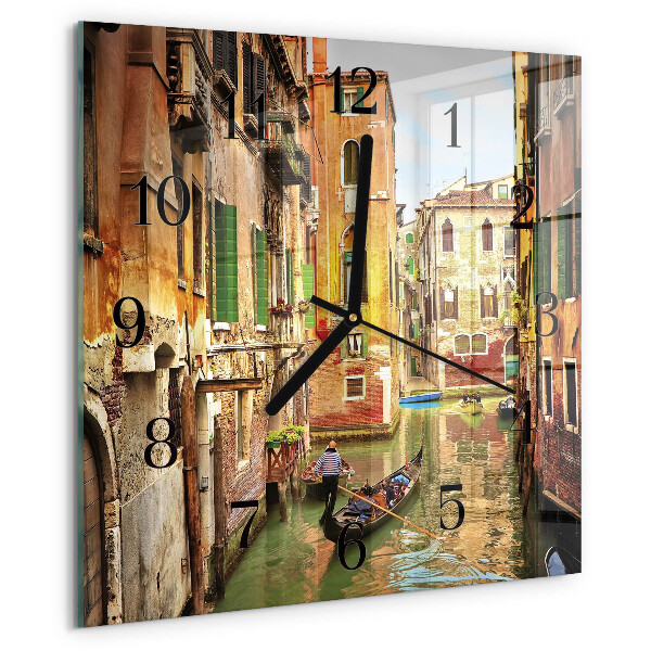 Wanduhr aus glas Das venezianische Boot