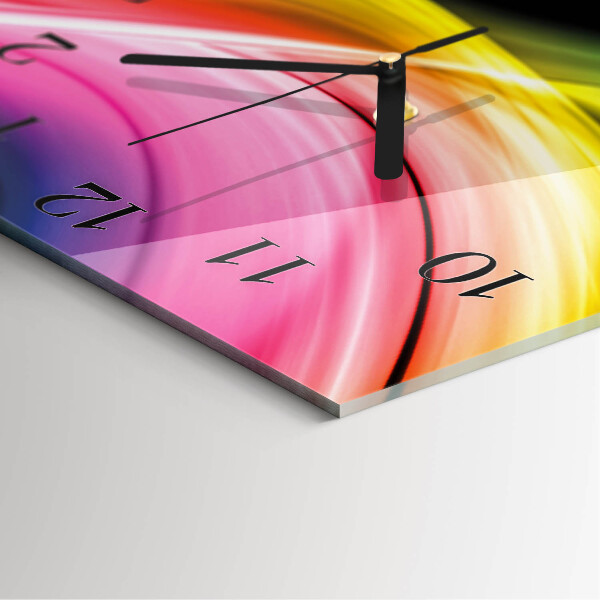 Wanduhr aus glas Abstrakte Linien