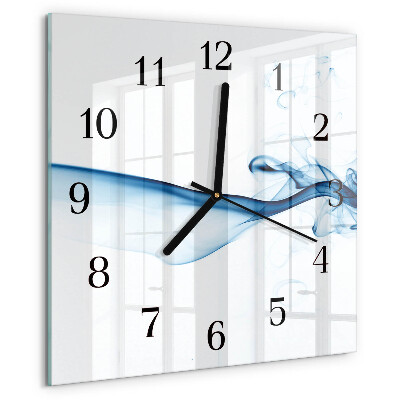 Wanduhr aus glas Abstrakter Rauch