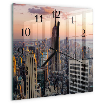 Wanduhr aus glas Horizont