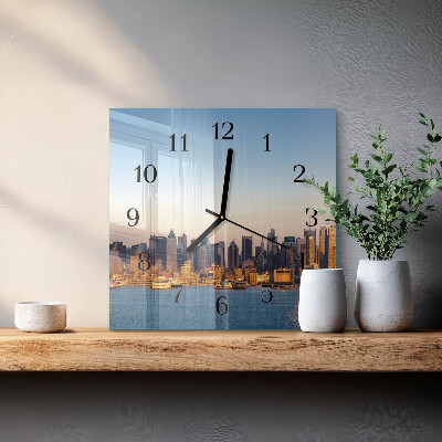 Wanduhr aus glas Horizont