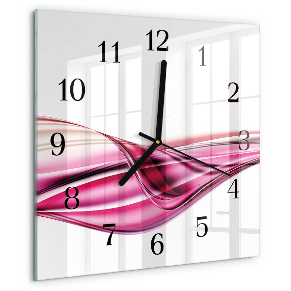 Wanduhr aus glas Abstrakte Linien