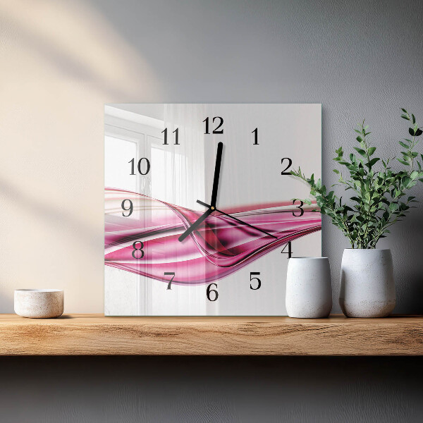 Wanduhr aus glas Abstrakte Linien