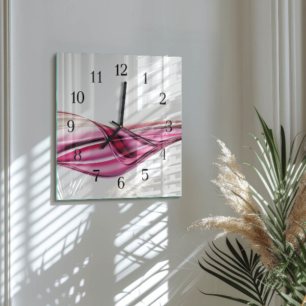 Wanduhr aus glas Abstrakte Linien