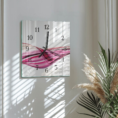 Wanduhr aus glas Abstrakte Linien