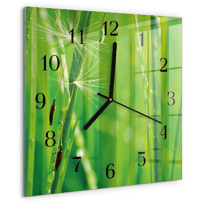 Wanduhr aus glas Gras