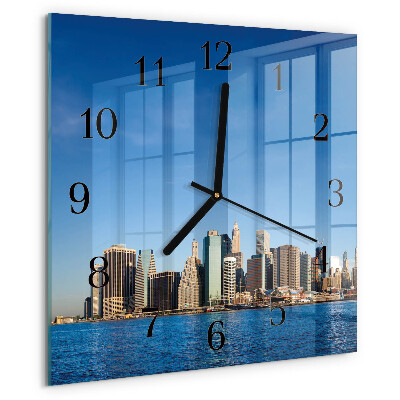 Wanduhr aus glas Horizont