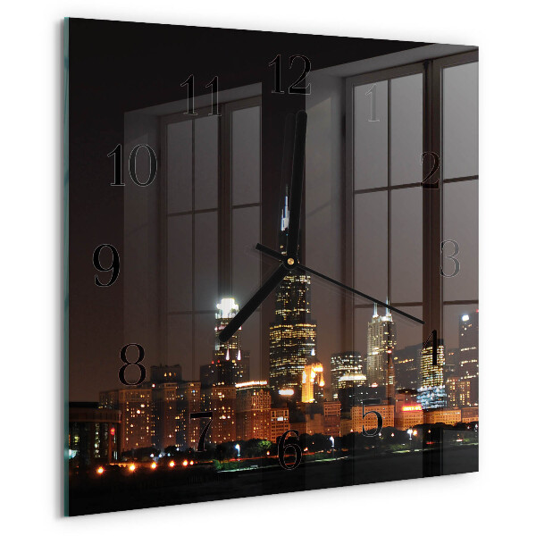 Wanduhr aus glas Nacht des Horizonts