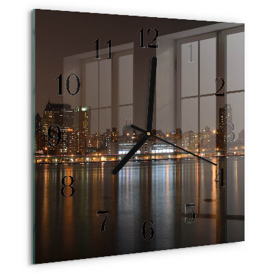 Wanduhr aus glas Horizont