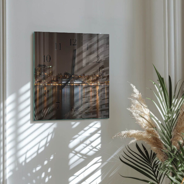 Wanduhr aus glas Horizont