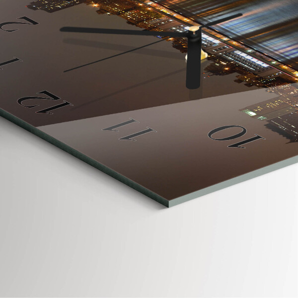 Wanduhr aus glas Horizont