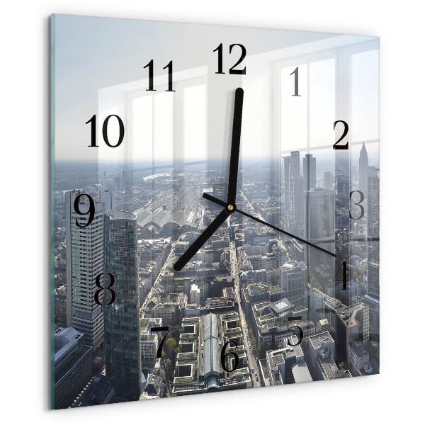 Wanduhr aus glas Horizont