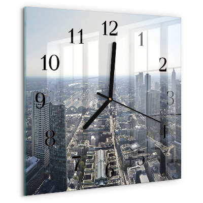 Wanduhr aus glas Horizont