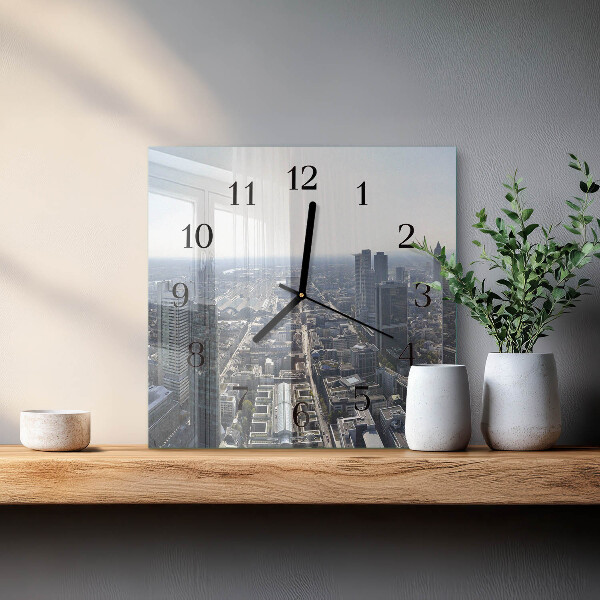 Wanduhr aus glas Horizont