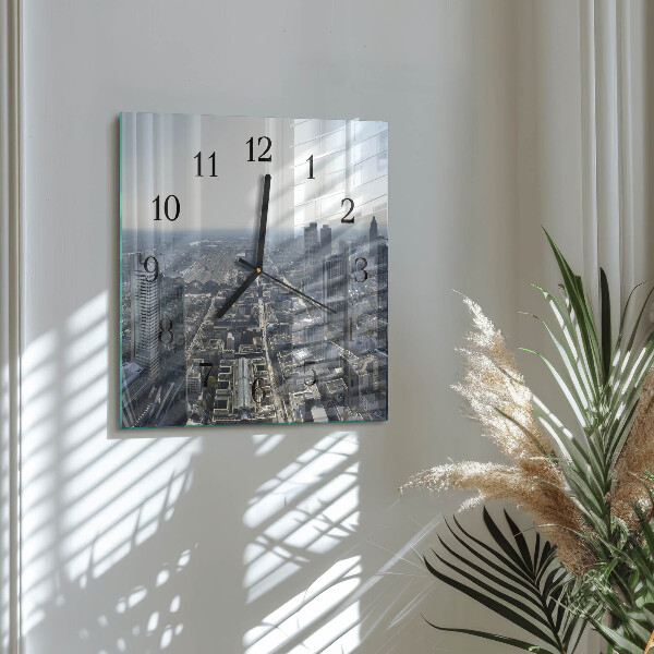 Wanduhr aus glas Horizont
