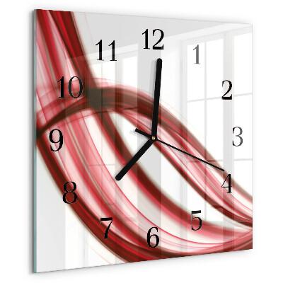 Wanduhr aus glas Abstrakte Linien