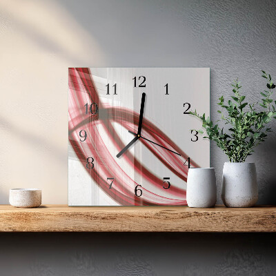 Wanduhr aus glas Abstrakte Linien