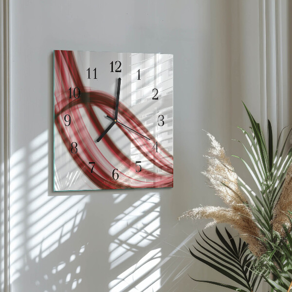 Wanduhr aus glas Abstrakte Linien