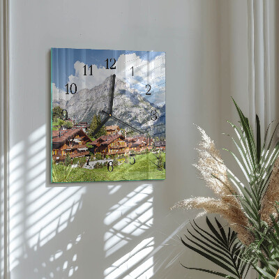 Wanduhr aus glas Gebirge