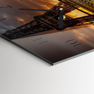 Wanduhr aus glas Eiffelturm Paris