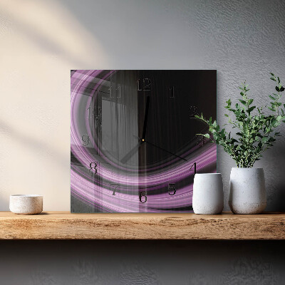 Wanduhr aus glas Abstrakte Linien