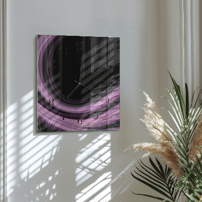 Wanduhr aus glas Abstrakte Linien