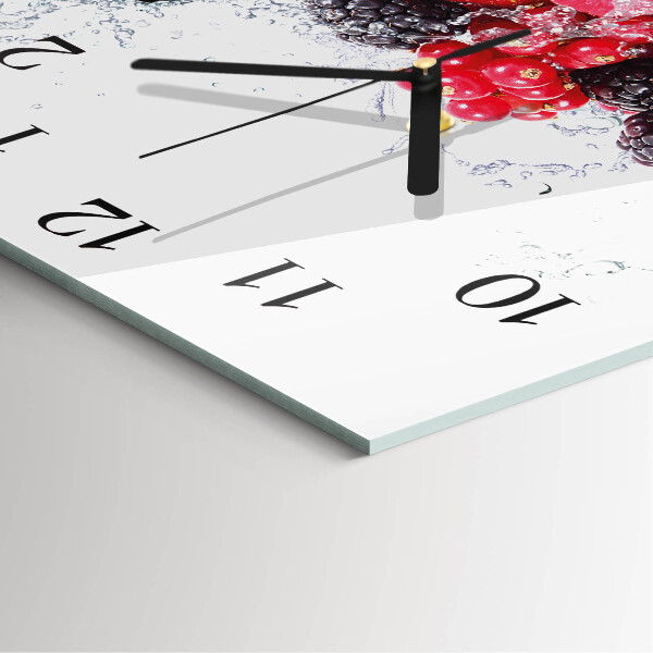 Wanduhr aus glas Obst