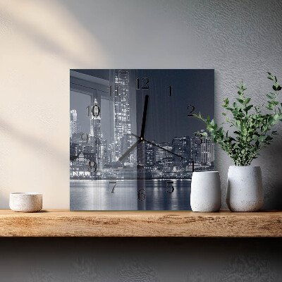 Wanduhr aus glas Horizont