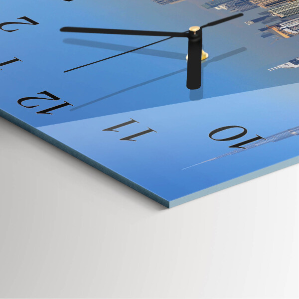 Wanduhr aus glas Dubai Horizon