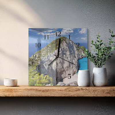 Wanduhr aus glas Cliff