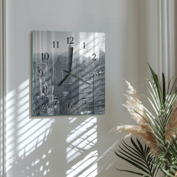 Wanduhr aus glas Horizont